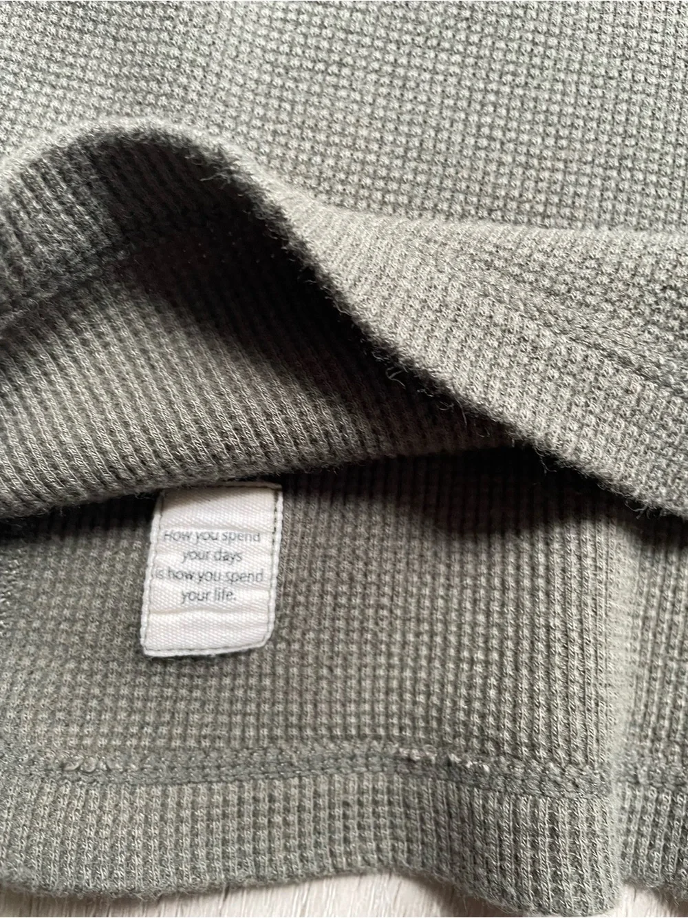 Vuori Olive Green Waffle Long-Sleeve Crew - Picture 4 of 4